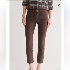 Frank & Eileen Everyday Cork Jeans in Chocolate, High-Rise, Straight 27 NWT